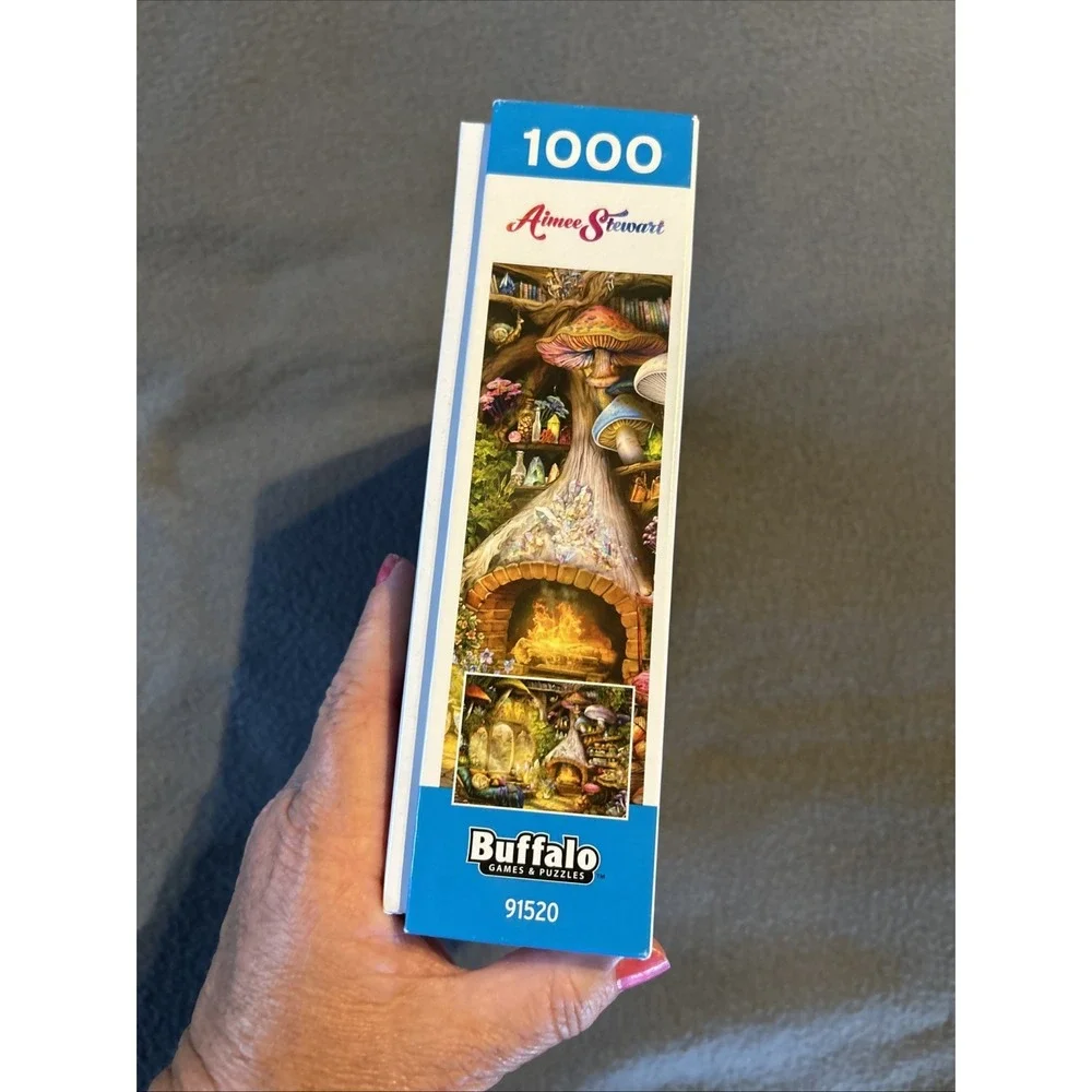 Buffalo Games 1000 Piece Puzzle Aimee Stewart Merry Mushroom Cottage Whimsical